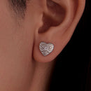 925 Sterling Silver Earrings with CZ in White Gold Plating for Women-5