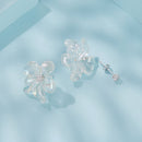 925 Sterling Silver Earrings with Pavé Setting CZ and Resin, 2.5x2.1cm for Women-3