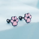 925 Sterling Silver Enamel Black Gold Plated Earrings for Women-4