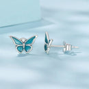 925 Sterling Silver Enamel Oxidized Earrings Size 0.7*1.1cm for Women-6