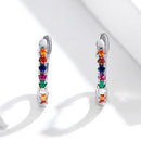 S925 Sterling Silver Earrings with CZ Pave Setting-5