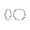 925 Sterling Silver Moissanite 0.03ct White Gold Plated Earrings 1.6cm for Women-1
