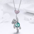925 Sterling Silver Necklace 38-45cm with 3.1*1.3cm Pendant for Women-7