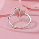 925 Sterling Silver 1.1cm White Gold Plated CZ Pendant Ring-4