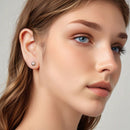 925 Sterling Silver Plated White Gold Earrings-7