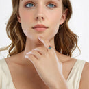 925 Sterling Silver Ladybug Four-leaf Clover Ring for Women-9
