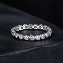 925 Sterling Silver 2mm Moissanite Ring Size 7 for Women-5