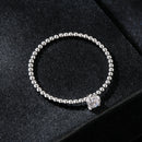 925 Sterling Silver 3mm Moissanite Ring for Women - Size 6-5