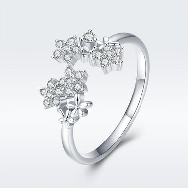 S925 Sterling Silver Pavé Setting CZ Ring for Women - 0