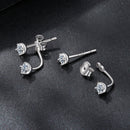 925 Sterling Silver White Gold Plated Moissanite Earrings 0.1 Carat for Women-4