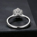 925 Sterling Silver Moissanite Ring 1ct Size 6 White Gold Plated for Women-5