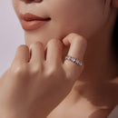 925 Sterling Silver 0.24cm White Gold Plated Ring with CZ for Women Size 6-7