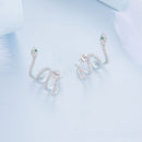 925 Sterling Silver Earrings with Plated Platinum and Pavé Setting CZ, 1.5x2.2cm for Women-4