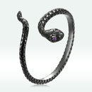 S925 Sterling Silver Black Gold Plated Pavé Setting CZ Ring-2
