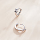 925 Sterling Silver Plated Platinum Earrings for Women-3