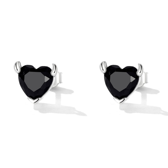 925 Sterling Silver Oxidized CZ Earrings for Women