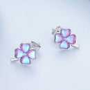 925 Sterling Silver Transparent Glass Earrings for Women-4