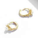 925 Sterling Silver Pavé CZ Gold Plated 1x0.5cm Earrings for Women-6