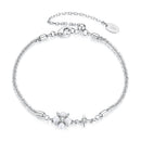 925 Sterling Silver Adjustable Moissanite & Natural Pearl Bracelet for Women-1