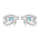 925 Sterling Silver Turquoise Earrings, 0.6*0.9cm, Oxidized Silver Finish for Women-1