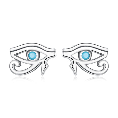 925 Sterling Silver Turquoise Earrings, 0.6*0.9cm, Oxidized Silver Finish for Women
