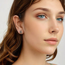 925 Sterling Silver Oxidized Earrings with Pavé CZ for Women-7