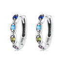 925 Sterling Silver Pavé Setting Earrings with CZ Stone-1