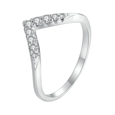 S925 Sterling Silver Moissanite 1.7mm Ring for Women - Size 6