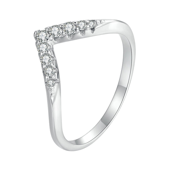 S925 Sterling Silver Moissanite 1.7mm Ring for Women - Size 6