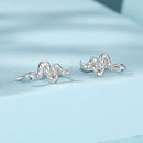 925 Sterling Silver Earrings with Pavé Setting and White Gold Plating for Women-3