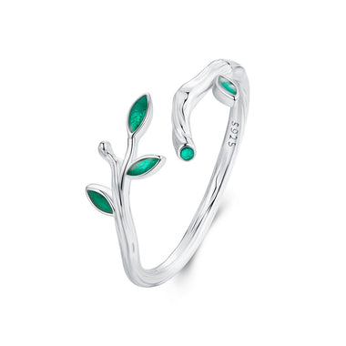 925 Sterling Silver Enamel Waves Ring for Women - 0