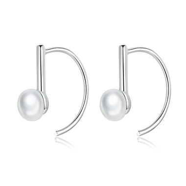 925 Sterling Silver Earrings in Rose Gold with Beads for Women