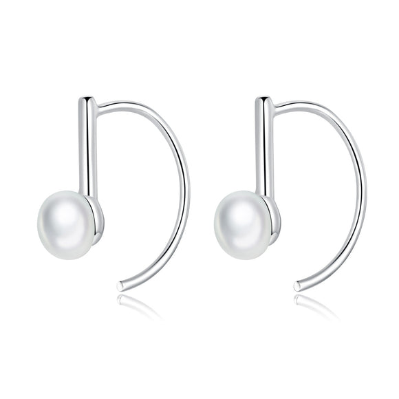 925 Sterling Silver Earrings in Rose Gold with Beads for Women