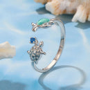 925 Sterling Silver Enamel White Gold Plated Ring for Women-2