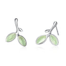 925 Sterling Silver Earrings with Synthetic Opal 1.5*1.3cm-2