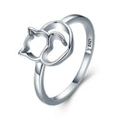 925 Sterling Silver Ring Size 5.0 with Platinum Plating for Women-2