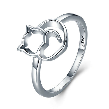 925 Sterling Silver Ring Size 5.0 with Platinum Plating for Women - 0