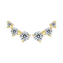 925 Sterling Silver Earrings with Pavé Setting CZ | Size 0.6*1.45cm for Women-2