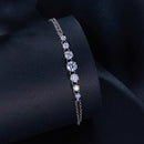 925 Sterling Silver 5MM Moissanite Bracelet for Women-3
