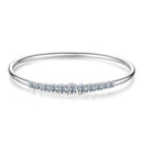 925 Sterling Silver & Moissanite White Gold Plated Bracelet with 0.5cm Moissanite for Women-1