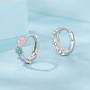 925 Sterling Silver Enamel White Gold Plated Earrings for Women-4