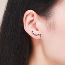 925 Sterling Silver Earrings with Pavé Setting CZ - 2.3cm Height-5