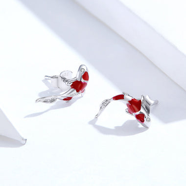 925 Sterling Silver Plated Earrings with Pavé Setting CZ for Women - 0