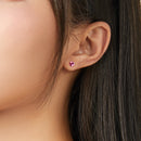 925 Sterling Silver & Plated Platinum Earrings with Pavé Setting CZ for Women-4