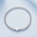 925 Sterling Silver Plated Platinum 17.0 Size Bracelet for Women-3