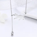925 Sterling Silver Necklace 38-45cm with 1.4*2.5cm Pendant for Women-3