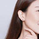 925 Sterling Silver Earrings - 1.2*0.4cm, Platinum Plated for Women-7