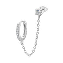 S925 Sterling Silver 3mm Pavé Setting CZ Earrings for Women-2