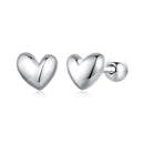 925 Sterling Silver Plated Platinum 5mm Earrings for Women-4