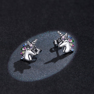 925 Sterling Silver Earrings with Pavé Setting CZ, Oxidized, 1.4x0.9cm for Women - 0